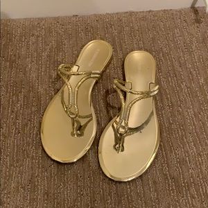 BCBGMaxAzria gold sandal